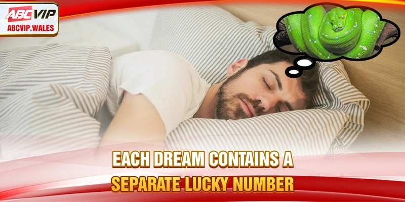 Each dream contains a separate lucky number.