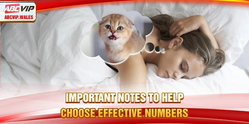 Important notes to help choose effective numbers