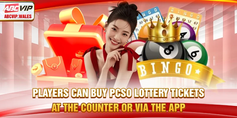 Players can buy PCSO lottery tickets at the counter or via the app